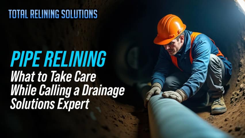Pipe Relining – What to Take Care While Calling a Drainage Solutions Expert