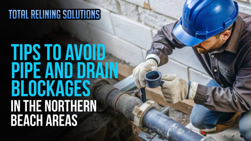 High-quality pipe relining technician inspecting underground drain pipe in Northern Beach area.
